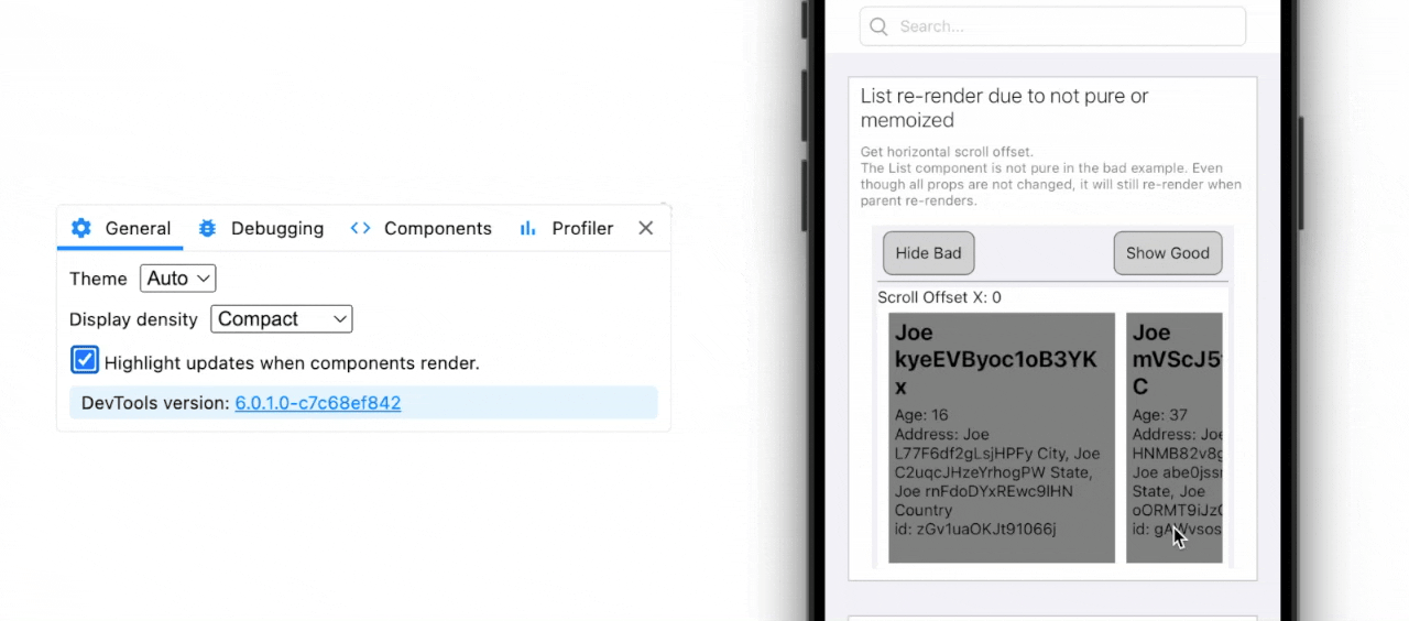 Lokalizacja ustawienia 'podświetlania aktualizacji' obok nagrania prezentującego działanie funkcji