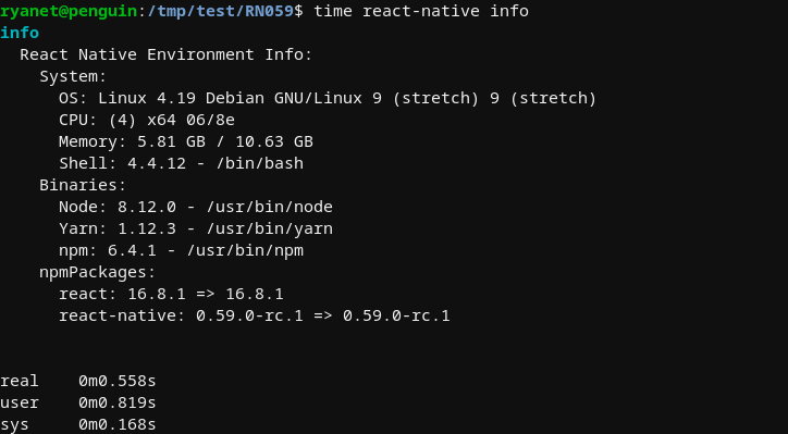 0.59 的 CLI 几乎是即时的