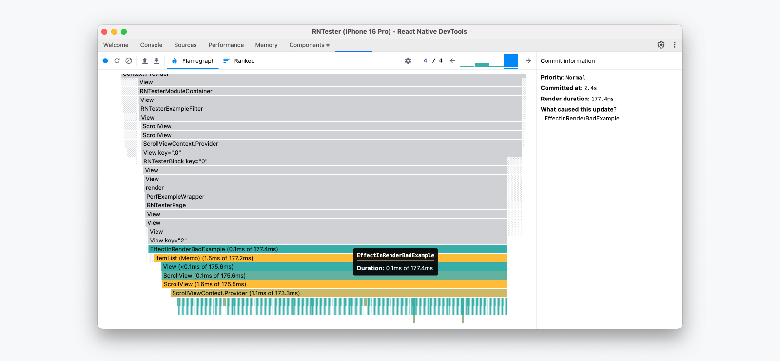 火焰图形式呈现的性能分析结果